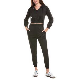 Marion Womens 2Pc Hoodie & Legging Set, Black